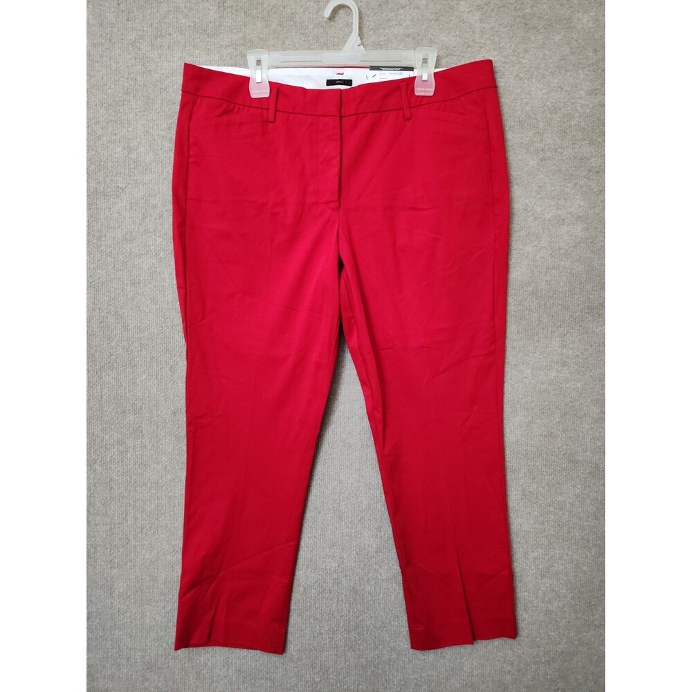 Worthington Ankle Dress Pants Womens 16 Cabaret Red Stretch Career Business NEW
